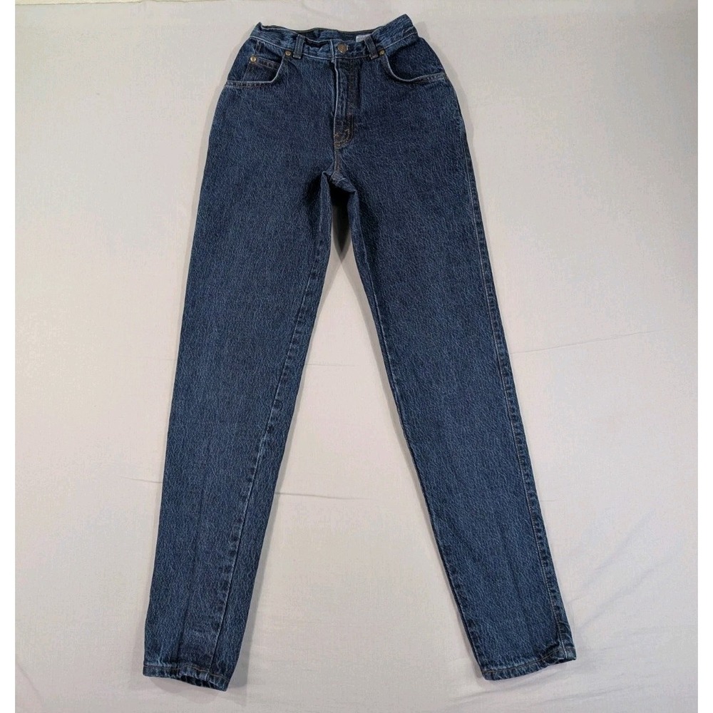 Vintage Levis Jeans Womens 7 Denim Slim Taper Skinny Dark USA Made Fits 22x32.5